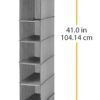 Whitmor Hanging Shoe Shelves - 8 Section - Closet Organizer - Grey - Image 4