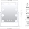 Vanity Mirror with Lights,Lighted Vanity Mirror with 9 Dimmable Bulbs for Dressing Room & Bedroom,3 Color Lighting,Modes Detachable 10x Magnification 360°Ratation(White) - Image 5