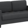 STHOUYN Comfy Loveseat Sofa Small Grey Couch Small Spaces, Small Love Seat Bedroom, Mid Century Modern Couches Living Room Dorm Office, 2 Seater Couch Deep Seat Sofas, 57”W (Dark Grey (Loveseat)) - Image 5