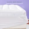 3 Inch Dual Layer Memory Foam Mattress Topper, 2 Inch Memory Foam Plus 1 Inch Down Alternative Pillowtop Mattress Pad, with Bedside Pocket, Support for Back Pain (Twin XL, White) - Image 7