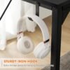 Sweetcrispy Small Computer Office Desk 32 Inch Kids Student Study Writing Work with Storage Bag & Headphone Hooks Modern Simple Home Bedroom PC Table - Image 8