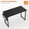 Sweetcrispy Small Computer Office Desk 32 Inch Kids Student Study Writing Work with Storage Bag & Headphone Hooks Modern Simple Home Bedroom PC Table - Image 4