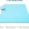 Momend 2Inch Memory Foam Mattress Pad Twin XL, Cooling Gel-Infused Extra Long Single Bed Topper for College Dorm - Image 5
