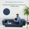 WOTU Folding Bed Couch 10 Inch Fold Out Sofa Bed Memory Foam Mattress Comfortable Floor Couch Sleeper Sofa Twin, Dark Blue for Apartments, College Dorms, Guest Room, Living Room - Image 6