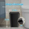 Teivio 3 Pack Small Trash Can with Press Top Lid,with Trash Bags,Wastebasket,Garbage Can for Bathroom Bedroom Kitchen Office,Craft Room,Kids Rooms,College Dorms,Powder Room,Cabinet(Black) - Image 3