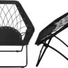 Zenithen Foldable Portable Black Hexagon Folding Bungee Chair, Perfect for Dorm Rooms, Bed Rooms, and Living Room, Use for Reading, Studying or Gaming, Black, 32" (Pack of 2) - Image 6