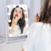 Hompoem Hollywood Vanity Mirror with Lights,12 Led Bulbs,Touch Control Design 3 Colors Dimable,Detachable With 10x Magnification - Image 7