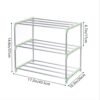 Jucaifu Stackable Small Shoe Rack, Entryway, Hallway and Closet Space Saving Storage and Organization (3-Tier, Green) - Image 4