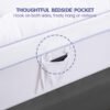 3 Inch Dual Layer Memory Foam Mattress Topper, 2 Inch Memory Foam Plus 1 Inch Down Alternative Pillowtop Mattress Pad, with Bedside Pocket, Support for Back Pain (Twin XL, White) - Image 5