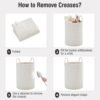 White Woven Rope Laundry Basket by TECHMILLY, 58L Baby Nursery Hamper for Clothes Blanket Storage, Large Tall Laundry Hamper for College Dorm, Bedroom, Living Room - Image 8