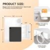 SPACELEAD Bedside Shelf for Bed – College Dorm Room Clip On Nightstand with Cup Holder & Cord Holder&Drawer – Bunk Bed Shelf for Organizer Top for Bedroom (White，Plastic) - Image 3