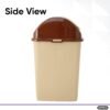 Superio Medium Trash Can with Lid 4.5 Gallon Plastic Swing Top Garbage Can Slim Waste Bin for Under Sink/Cabinet, Laundry Room, Kitchen, Office, Bedroom, Bathroom, College Dorm, 18 Qt, Beige, 2 - Image 6