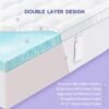 3 Inch Dual Layer Memory Foam Mattress Topper, 2 Inch Memory Foam Plus 1 Inch Down Alternative Pillowtop Mattress Pad, with Bedside Pocket, Support for Back Pain (Twin XL, White) - Image 3