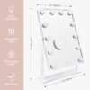 Hompoem Hollywood Vanity Mirror with Lights,12 Led Bulbs,Touch Control Design 3 Colors Dimable,Detachable With 10x Magnification - Image 6