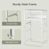 YeTom Nightstand, Bedside Table with 3 Fabric Drawers, Side Table with Open Shelf, End Table with Steel Frame,3 Drawer Dresser for Bedroom, Entryway, College Dorm, Easy Assembly, White - Image 9