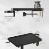 VASAGLE Bedside Shelf for Top Bunk, College Dorm Room Essentials Clip On Nightstand Bedside Storage with Phone Slot, Cup Holder, Hook, Clamps, Dormitory, Loft Accessories, Ink Black ULET301B01 - Image 4
