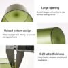 Anyoifax Small Trash Can Plastic Wastebasket 1.5 Gallon Round Garbage Container Bin for Bathroom, Bedroom, Kitchen, College Dorm, Office, Craft Room - Clear & Green - Image 4