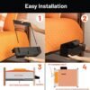 Squirrel-The Bedside Perch, Bedside Caddy & Nightstand with USB-C & A Charging ports, College Dorm Room Essentials, Bedside Shelf, Bunk Bed & Couch Storage Cup Holder, Bedside Organizer - (Red) - Image 7