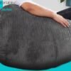 Bean Bag Chairs with Faux Rabbit Fur Cover, 3 ft Giant Memory Foam Bean Bag Chairs for Adults/Teens with Filling,Ultra Soft Faux Fur Fabric, Round Fluffy Sofa for Living Room Bedroom College Dorm - Image 7