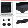 YONGJIA Foldable Bedside Shelf, bunk Bed Tray for top bunk, College, Dorm, Bedroom, Kids bunk Bed, Foldable nightstand for Book, iPhone, Kindle, Water Cup (Black) - Image 5