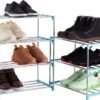 Xerhnan 4-Tier Stackable Small Shoe Rack, Lightweight Shoe Shelf Storage Organizer for Entryway, Hallway and Closet (blue) - Image 5