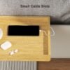 Suptek Bedside Shelf for Bunk Bed & Top Bunk, College Dorm Room Essentials, Loft Bed Accessories, Clip On Nightstand Snack Organizer, Bed Side Table Tray Storage - Original Bamboo Wood, NS001 - Image 7
