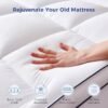 Twin XL Mattress Topper, Plush Extra Thick Mattress Pad Cover with 8-21” Deep Pocket, Cooling Pillow Top Bed Topper for Back Pain & Sleep Comfort, Overfilled Down Alternative Filling, White - Image 4
