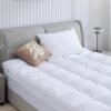 BDEUS Twin XL Mattress Topper for College Dorm, 1450 GSM Extra Thick Mattress Pad Cover with Elastic Pocket, Premium 7D Snow Down Alternative Bed Topper, Plush Pillow Top - 39"x80" White - Image 2