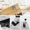 SUYUDSM Bedside Shelf, Bamboo Bunk Bed Shelf Clip On Nightstand Snack Organizer, Bed Side Table Tray College Dorm Room Essentials(Black) - Image 7