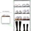 Jucaifu Stackable Small Shoe Rack, Entryway, Hallway and Closet Space Saving Storage and Organization (3-Tier, Green) - Image 5