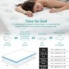 Hansleep Memory Foam Twin XL Mattress Topper, Twin XL Mattress Pad Cover for College Dorm with Deep Pocket, Breathable Pillow Top Mattress Topper Twin Extra Long with Gel Foam, 39x80 Inches, Grey - Image 5