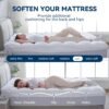 BDEUS Twin XL Mattress Topper for College Dorm, 1450 GSM Extra Thick Mattress Pad Cover with Elastic Pocket, Premium 7D Snow Down Alternative Bed Topper, Plush Pillow Top - 39"x80" White - Image 5