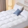Twin XL Mattress Topper, Plush Extra Thick Mattress Pad Cover with 8-21” Deep Pocket, Cooling Pillow Top Bed Topper for Back Pain & Sleep Comfort, Overfilled Down Alternative Filling, White - Image 8