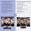 deweisn Trifold Lighted Vanity Makeup Mirror with 21 LEDs Lights,1x/2x/3x Magnification and Touch Screen Dimming,Two Power Supplies Makeup Mirror, Gift for Women - Image 7