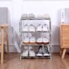 Jucaifu Stackable Small Shoe Rack, Entryway, Hallway and Closet Space Saving Storage and Organization (3-Tier, Green) - Image 9