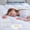 BDEUS Twin XL Mattress Topper for College Dorm, 1450 GSM Extra Thick Mattress Pad Cover with Elastic Pocket, Premium 7D Snow Down Alternative Bed Topper, Plush Pillow Top - 39"x80" White - Image 7