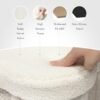 B FSOBEIIALEO Storage Ottoman Cube, Flowers Shaped Ottomans with Storage Foot Stool Footrest for Lving Room, Boucle Ottoman Seat for Dorm Room,Faux Teddy Fur,White 12.6"x12.6"x12.6" - Image 7