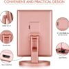 3 Folds Lighted Vanity Makeup Mirror,1X/2X/3X Magnification, 21 LED Light Bright Table Mirror with Touch Screen,180 Adjustable Rotation,Portable Travel Cosmetic Mirror - Image 5