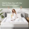 Twin XL Mattress Topper, Quilted Fitted Mattress Pad Twin XL Size for College Dorm Bed, Soft Fluffy Pillow Top Bed Mattress Topper Down Alternative Filling - Image 9