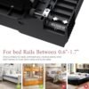 SOLEJAZZ Bedside Shelf for Bed, Foldable Bunk Bed Shelf for Top Bunk Clip On Nightstand with Drawer College Dorm Essential Table Caddy Tray Organizer Bedroom Shelf, Plus Size with Drawer, Black - Image 3