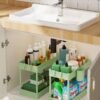 LEHOM Slim Rolling Storage Cart - 4 Tiers Bathroom Organizer Utility Cart Slide Out Storage Shelves Mobile Shelving Unit for Kitchen, Bedroom, Office, Laundry Room, Small Narrow Spaces, Green - Image 8