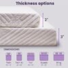 BDEUS 3 Inch Cooling Gel Memory Foam Mattress Topper for College Dorm, Ventilated High Density Pad for Pressure Relief, Bed Topper with Removable Cooling Touch Soft Cover, Twin XL Size - Image 8
