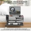 GRDNON Bedside Shelf with Phone Holder for Bed, ‎Bamboo Bed Shelf Organizer for Top Bunk, Clip on Nightstand for College Dorm Loft Bed, Bedside Shelf Tray for Kids, Built Earphones & Tablet Slot - Image 4