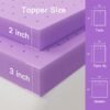2 Inch Twin XL(39"x80") Gel Memory Foam Mattress Topper,Cooling Gel Infused Mattress Pad Purple Mattress Topper for Pressure Relief Back Pain,CertiPUR-US Certified - Image 8