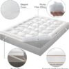 Twin XL Mattress Topper, Quilted Fitted Mattress Pad Twin XL Size for College Dorm Bed, Soft Fluffy Pillow Top Bed Mattress Topper Down Alternative Filling - Image 4