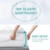 Hansleep Memory Foam Twin XL Mattress Topper, Twin XL Mattress Pad Cover for College Dorm with Deep Pocket, Breathable Pillow Top Mattress Topper Twin Extra Long with Gel Foam, 39x80 Inches, Grey - Image 6
