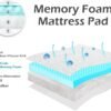 Hansleep Memory Foam Twin XL Mattress Topper, Twin XL Mattress Pad Cover for College Dorm with Deep Pocket, Breathable Pillow Top Mattress Topper Twin Extra Long with Gel Foam, 39x80 Inches, Grey - Image 3