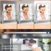 Vanity Mirror with Lights,Lighted Vanity Mirror with 9 Dimmable Bulbs for Dressing Room & Bedroom,3 Color Lighting,Modes Detachable 10x Magnification 360°Ratation(White) - Image 4