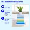BedShelfie Bedside Shelf for Bunk Bed & Top Bunk, College Dorm Room & Loft Nightstand, Floating Bed Side Table Tray Storage - Minimalist Grey Wood - Image 4