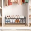 STORAGE MANIAC Expandable Shoe Rack, Stackable Shoe Rack for Closet, Small Shoe Rack Organizer for Entryway, Adjustable Shoe Rack for Garage, Shoe Rack for Front Door, Metal Shoe Rack, Black 2 Tier - Image 3